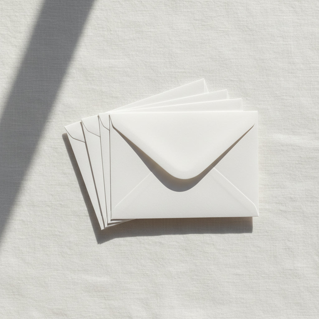 White 5×7 Envelopes — Pack of 10 · 100gsm